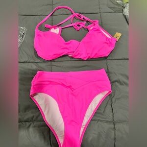 NWT VS Victoria Secret‎ pink bikini swim suit L XXL